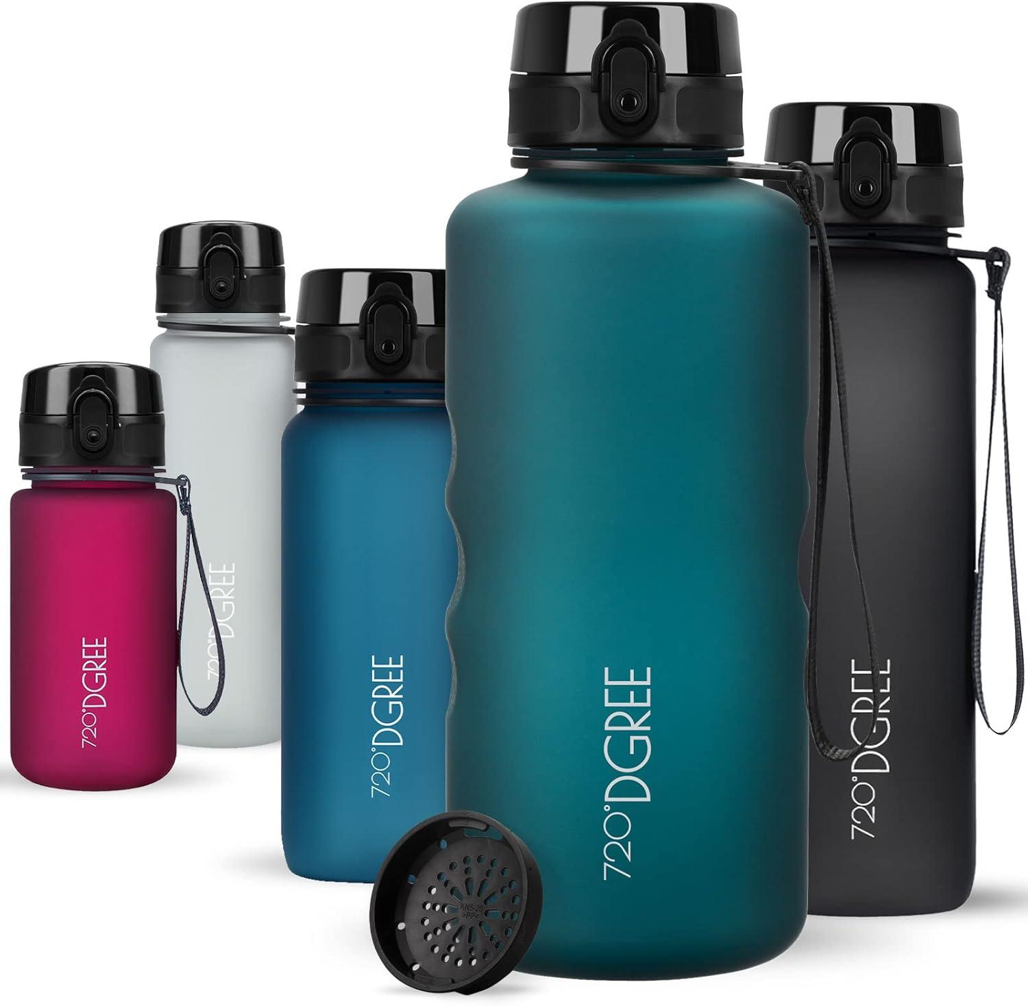 image:image720DGREE Gourde Bouteille dEau uberBottle TamisFruits 350ml 500ml 650ml 1l 15l 2l Sans BPA tanche AntiFuite Rutilisable Lgre Idal pour cole Sport Fitness Gym Travail08 Smaragd Green Vert Softtouch