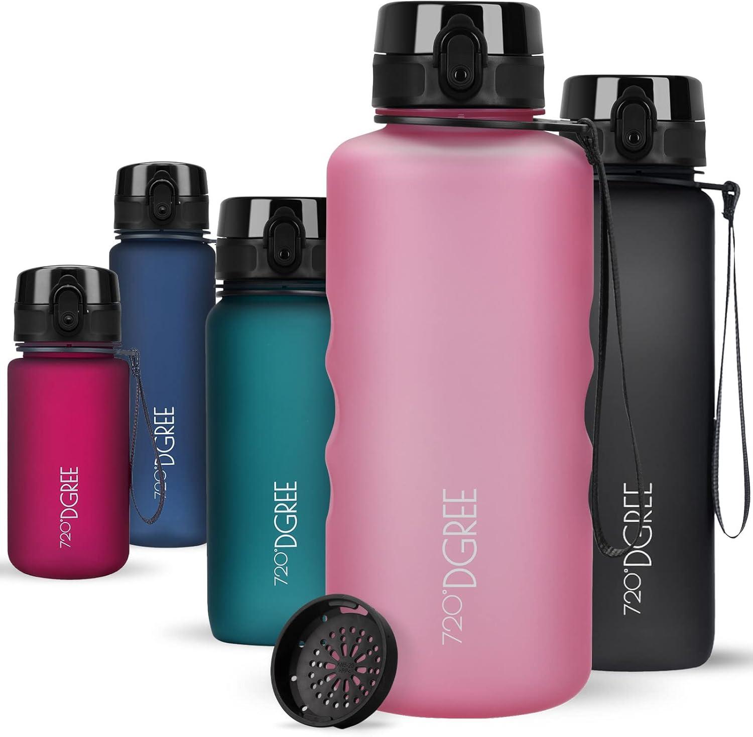 image:image720DGREE Gourde Bouteille dEau uberBottle TamisFruits 350ml 500ml 650ml 1l 15l 2l Sans BPA tanche AntiFuite Rutilisable Lgre Idal pour cole Sport Fitness Gym Travail20 Rose Rose Softtouch