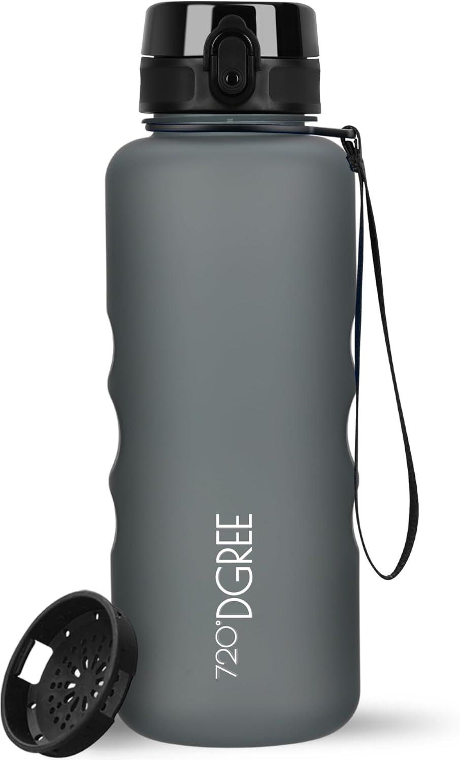 image:image720DGREE Gourde Bouteille dEau uberBottle TamisFruits 350ml 500ml 650ml 1l 15l 2l Sans BPA tanche AntiFuite Rutilisable Lgre Idal pour cole Sport Fitness Gym TravailMidnight Black Noir Softtouch