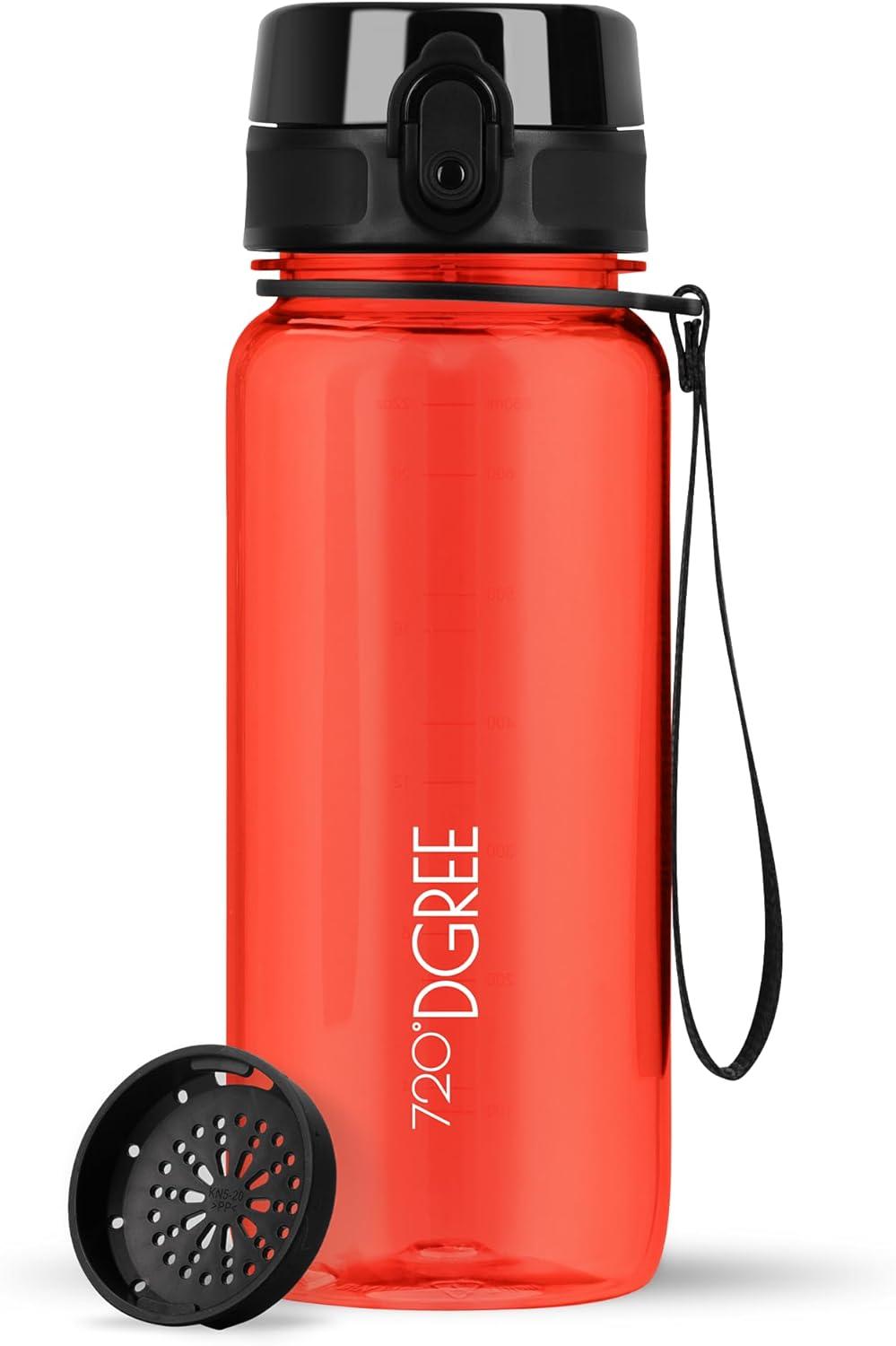 image:image720DGREE Gourde Bouteille dEau uberBottle TamisFruits 350ml 500ml 650ml 1l 15l 2l Sans BPA tanche AntiFuite Rutilisable Lgre Idal pour cole Sport Fitness Gym Travail24 Watermelon Red Rouge Crystalclear