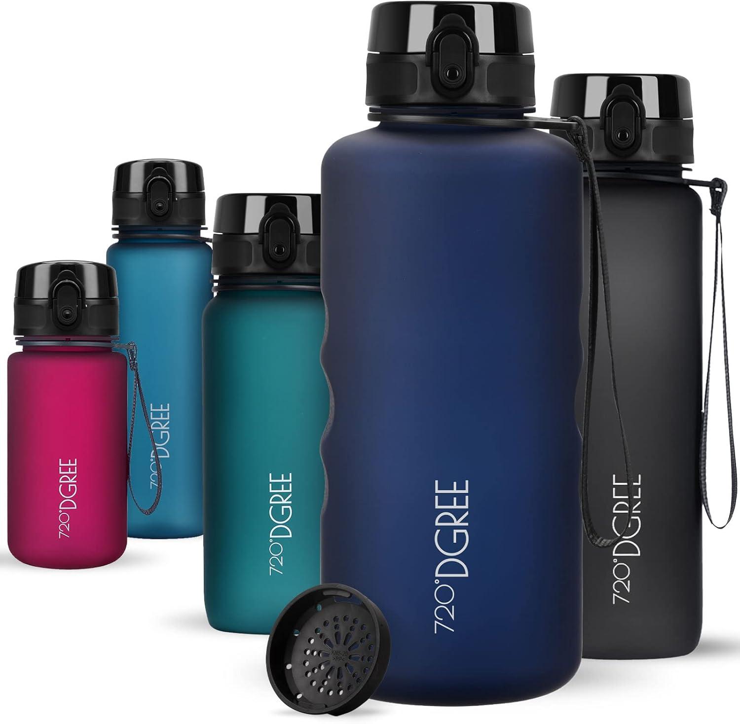 image:image720DGREE Gourde Bouteille dEau uberBottle TamisFruits 350ml 500ml 650ml 1l 15l 2l Sans BPA tanche AntiFuite Rutilisable Lgre Idal pour cole Sport Fitness Gym Travail17 Sapphire Blue Bleu Softtouch