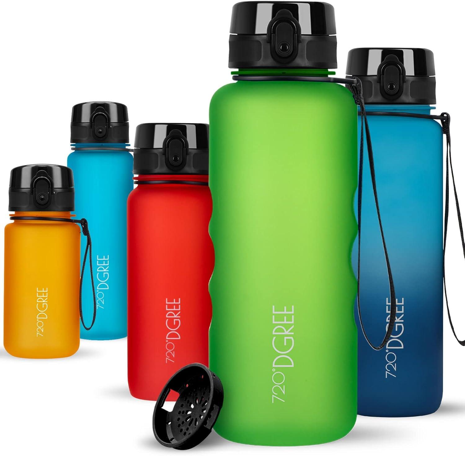 image:image720DGREE Gourde Bouteille dEau uberBottle TamisFruits 350ml 500ml 650ml 1l 15l 2l Sans BPA tanche AntiFuite Rutilisable Lgre Idal pour cole Sport Fitness Gym Travail04 Apple Green Vert Softtouch