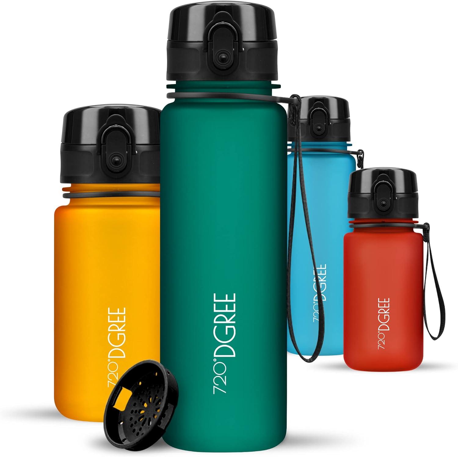image:image720DGREE Gourde Bouteille dEau uberBottle TamisFruits 350ml 500ml 650ml 1l 15l 2l Sans BPA tanche AntiFuite Rutilisable Lgre Idal pour cole Sport Fitness Gym Travail07 Emerald Green Vert Softtouch