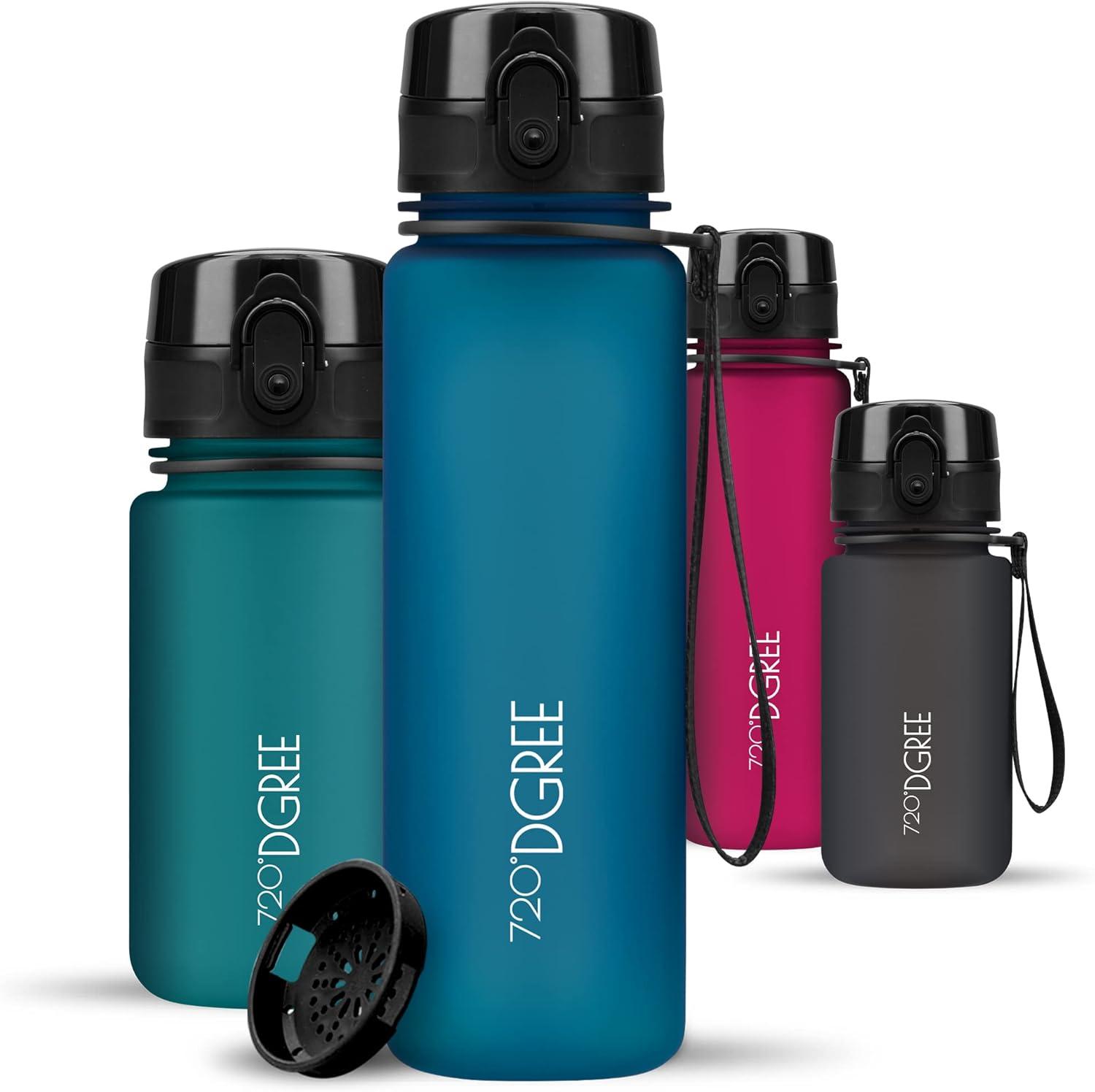 image:image720DGREE Gourde Bouteille dEau uberBottle TamisFruits 350ml 500ml 650ml 1l 15l 2l Sans BPA tanche AntiFuite Rutilisable Lgre Idal pour cole Sport Fitness Gym Travail15 Petrol Blue Bleu Softtouch