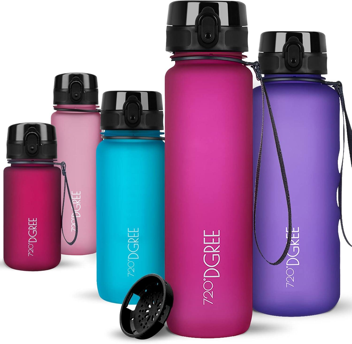 image:image720DGREE Gourde Bouteille dEau uberBottle TamisFruits 350ml 500ml 650ml 1l 15l 2l Sans BPA tanche AntiFuite Rutilisable Lgre Idal pour cole Sport Fitness Gym Travail21 Fuchsia Rose Rose Softtouch
