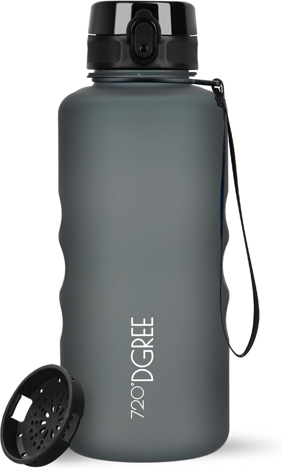image:image720DGREE Gourde Bouteille dEau uberBottle TamisFruits 350ml 500ml 650ml 1l 15l 2l Sans BPA tanche AntiFuite Rutilisable Lgre Idal pour cole Sport Fitness Gym TravailMidnight Black Noir Softtouch