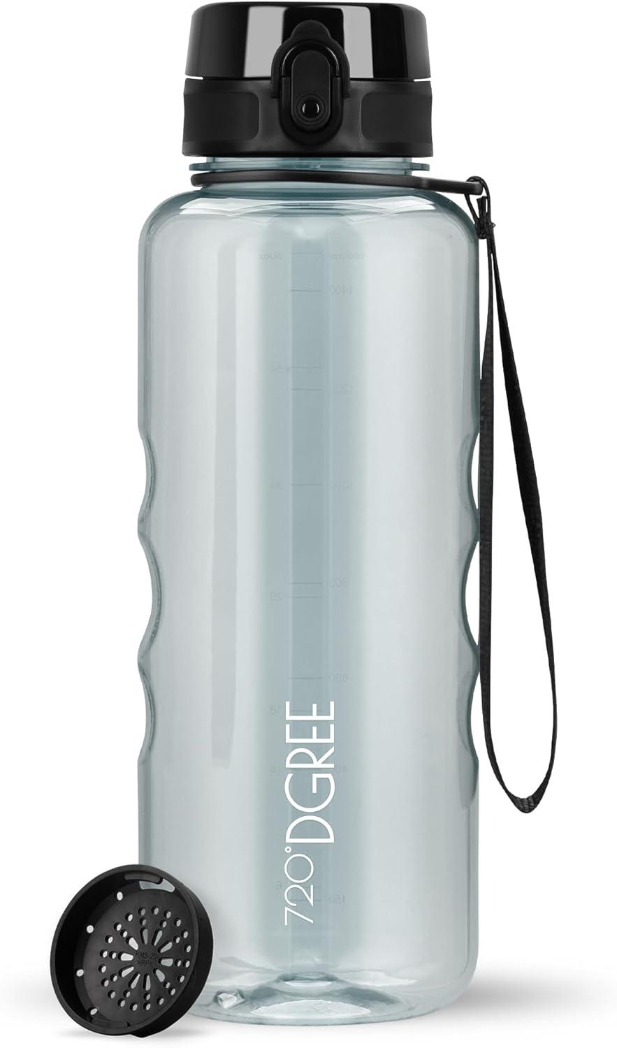 image:image720DGREE Gourde Bouteille dEau uberBottle TamisFruits 350ml 500ml 650ml 1l 15l 2l Sans BPA tanche AntiFuite Rutilisable Lgre Idal pour cole Sport Fitness Gym Travail12 Ice Blue Bleu Crystalclear