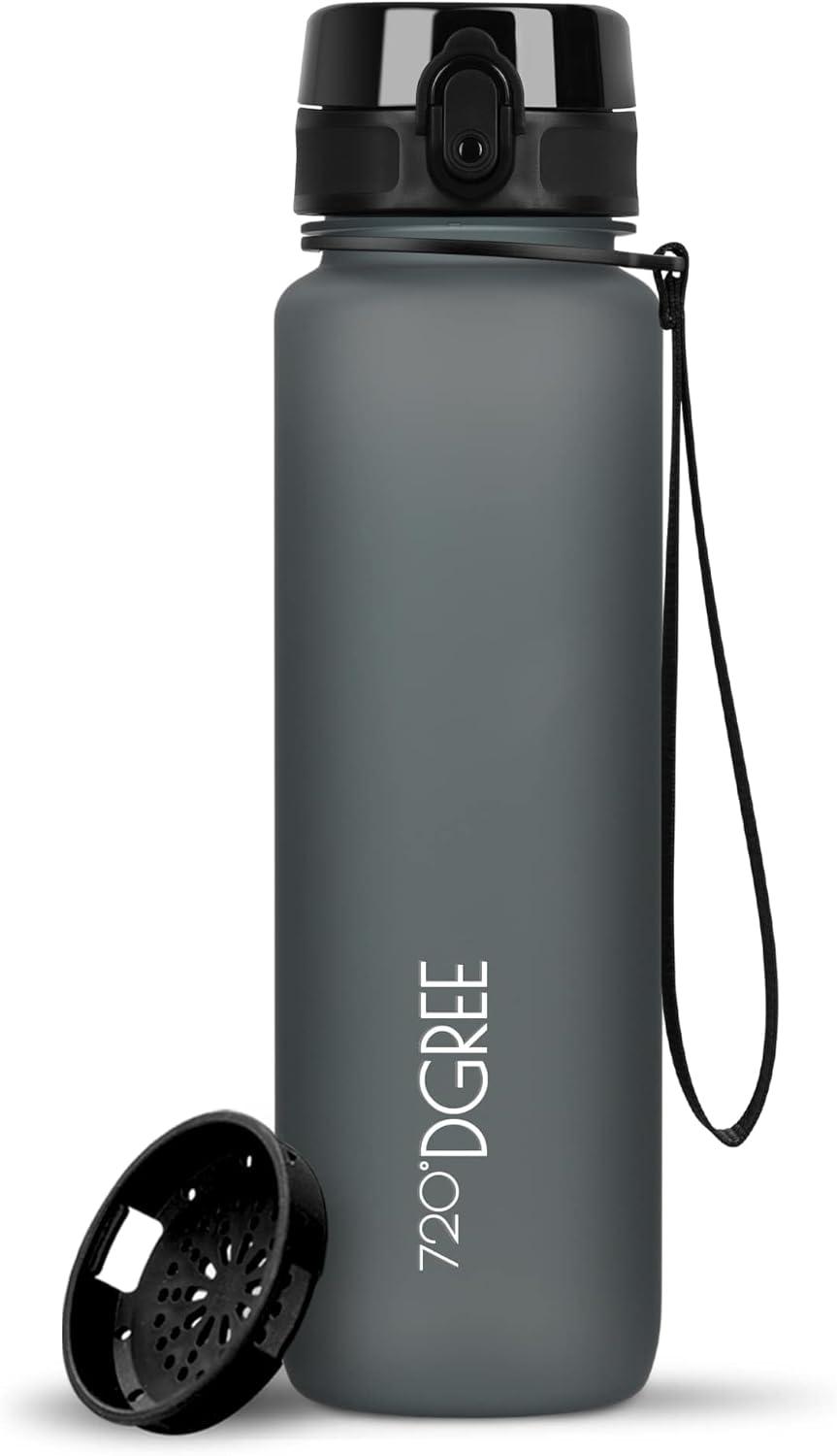 image:image720DGREE Gourde Bouteille dEau uberBottle TamisFruits 350ml 500ml 650ml 1l 15l 2l Sans BPA tanche AntiFuite Rutilisable Lgre Idal pour cole Sport Fitness Gym TravailMidnight Black Noir Softtouch