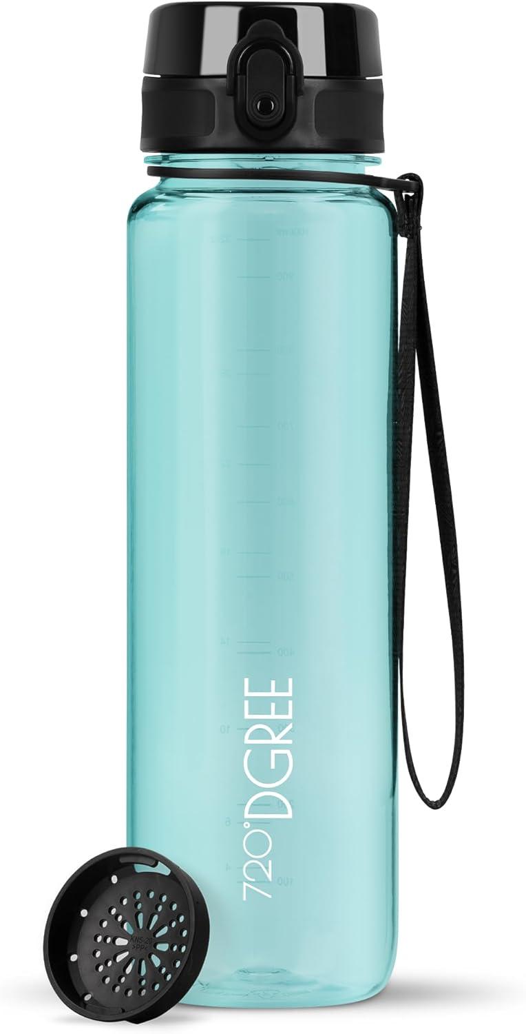 image:image720DGREE Gourde Bouteille dEau uberBottle TamisFruits 350ml 500ml 650ml 1l 15l 2l Sans BPA tanche AntiFuite Rutilisable Lgre Idal pour cole Sport Fitness Gym Travail11 Ocean Blue Bleu Crystalclear