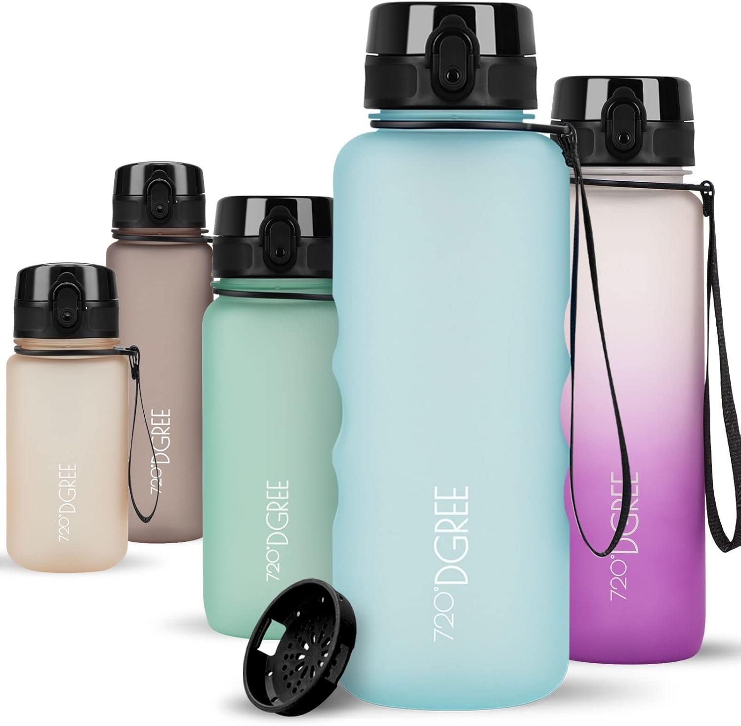 image:image720DGREE Gourde Bouteille dEau uberBottle TamisFruits 350ml 500ml 650ml 1l 15l 2l Sans BPA tanche AntiFuite Rutilisable Lgre Idal pour cole Sport Fitness Gym Travail12 Ice Blue Bleu Softtouch