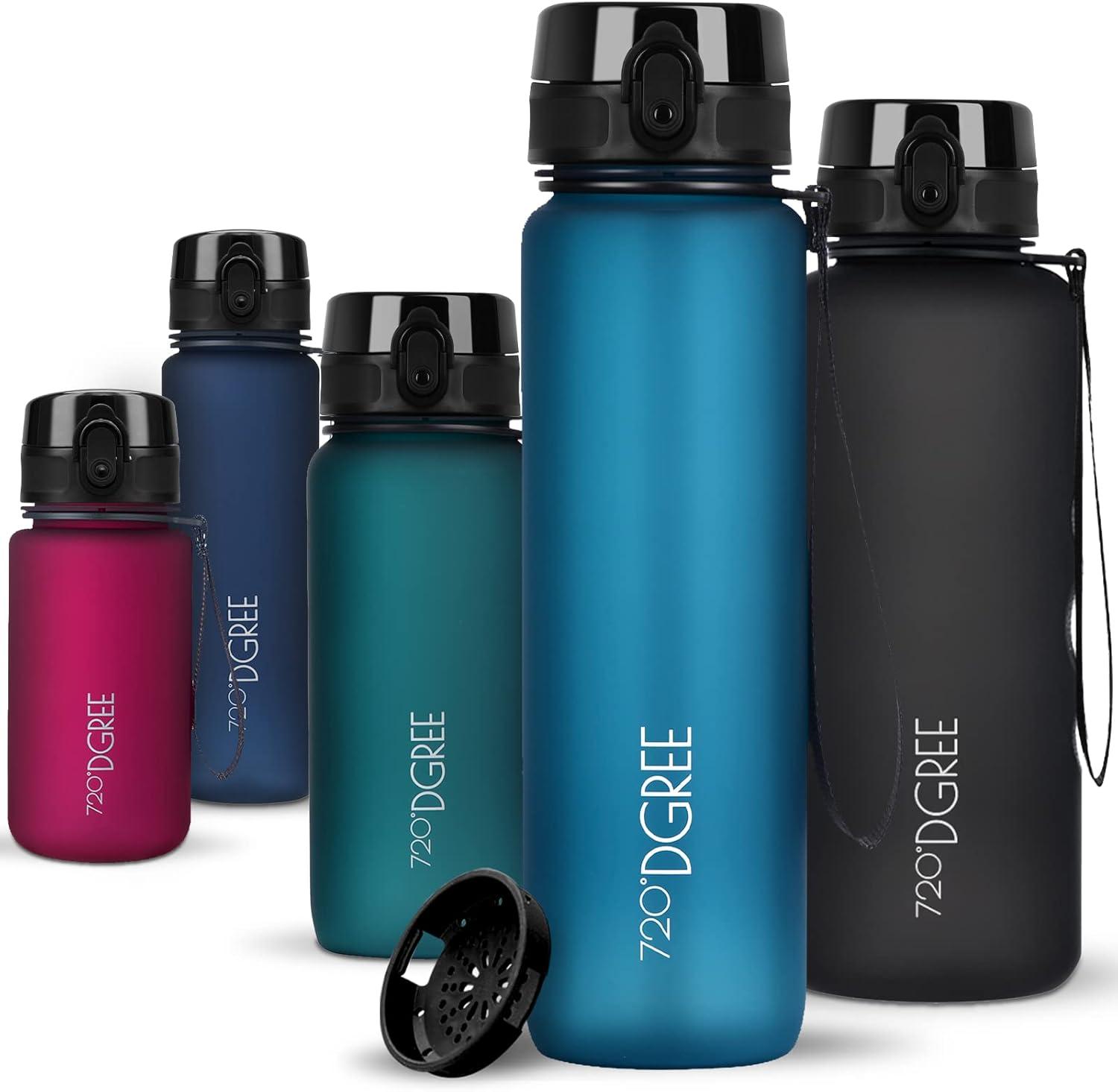 image:image720DGREE Gourde Bouteille dEau uberBottle TamisFruits 350ml 500ml 650ml 1l 15l 2l Sans BPA tanche AntiFuite Rutilisable Lgre Idal pour cole Sport Fitness Gym Travail15 Petrol Blue Bleu Softtouch