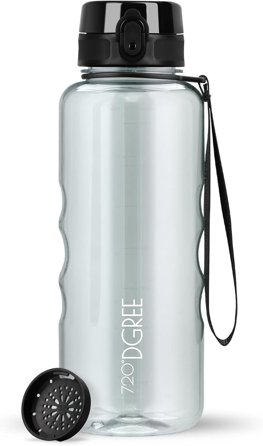 image:image720DGREE Gourde Bouteille dEau uberBottle TamisFruits 350ml 500ml 650ml 1l 15l 2l Sans BPA tanche AntiFuite Rutilisable Lgre Idal pour cole Sport Fitness Gym Travail02 Transparent Tranparent Crystalclear