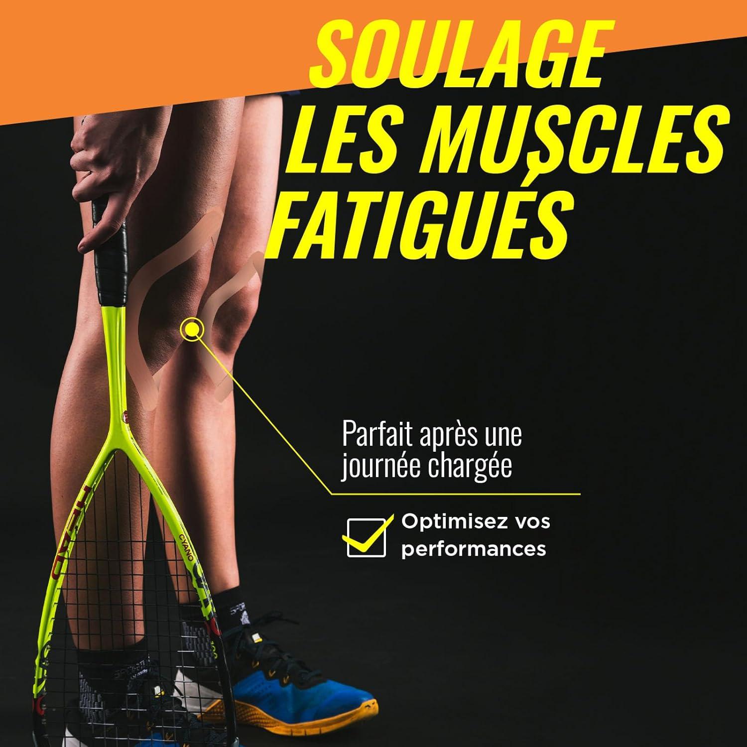 image:imageAdamson Bande de Kinsiologie Strap Sport lastique 5 cm x 5 m Sans Latex Rsistante lEau Support Musculaire et Articulaire 1 Rouleau Beige Entranement ampamp Rcupration