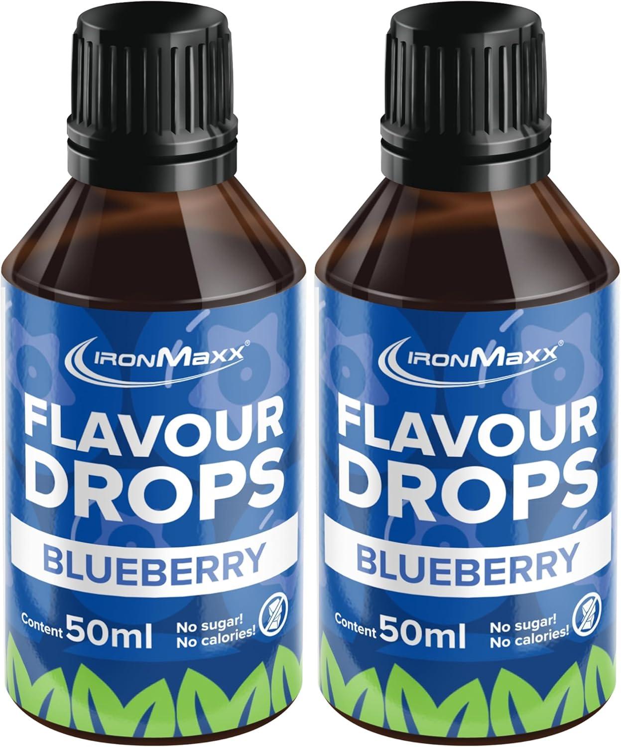 image:imageIronMaxx Flavour Drops Vanille 50ml Arme alimentaire liquide zro sucre ampamp zro calorie Armes vgtaliens pour sucrer aliments yaourt caf ampamp dessertsBlueberry