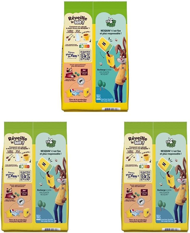 image:imageNesquik Chocolat en Poudre EcoRecharge 430g Lemballage peut varierJaune
