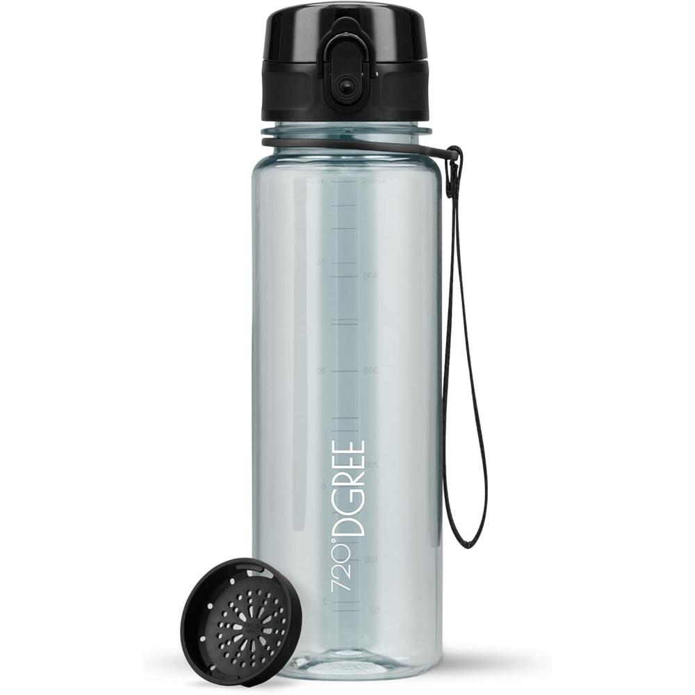 image:image720DGREE Gourde Bouteille dEau uberBottle TamisFruits 350ml 500ml 650ml 1l 15l 2l Sans BPA tanche AntiFuite Rutilisable Lgre Idal pour cole Sport Fitness Gym Travail12 Ice Blue Bleu Crystalclear