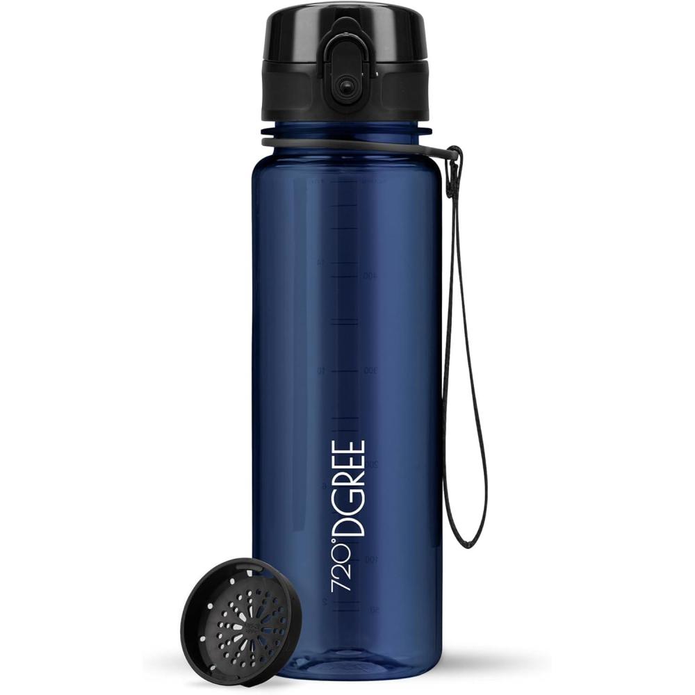 image:image720DGREE Gourde Bouteille dEau uberBottle TamisFruits 350ml 500ml 650ml 1l 15l 2l Sans BPA tanche AntiFuite Rutilisable Lgre Idal pour cole Sport Fitness Gym Travail17 Sapphire Blue Bleu Crystalclear
