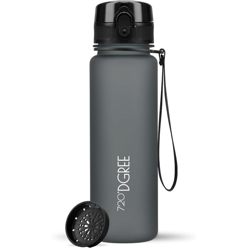 image:image720DGREE Gourde Bouteille dEau uberBottle TamisFruits 350ml 500ml 650ml 1l 15l 2l Sans BPA tanche AntiFuite Rutilisable Lgre Idal pour cole Sport Fitness Gym TravailMidnight Black Noir Softtouch