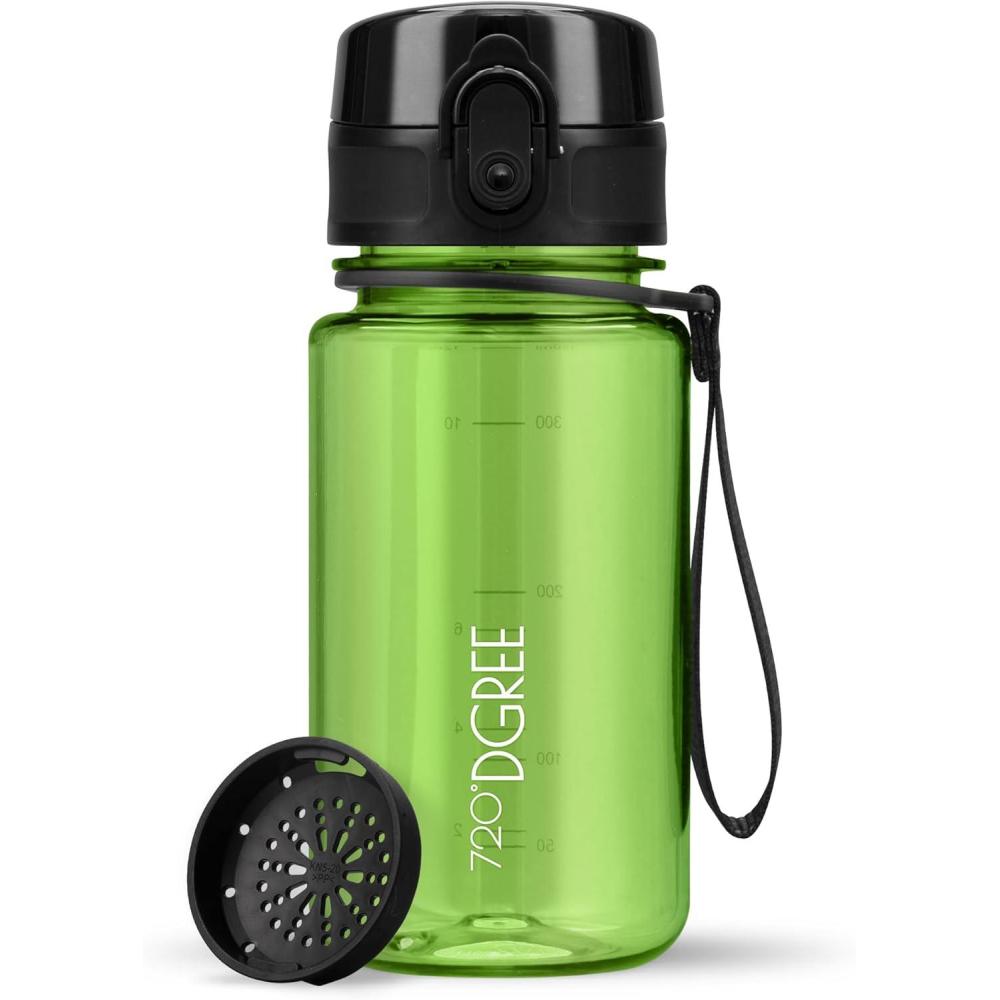 image:image720DGREE Gourde Bouteille dEau uberBottle TamisFruits 350ml 500ml 650ml 1l 15l 2l Sans BPA tanche AntiFuite Rutilisable Lgre Idal pour cole Sport Fitness Gym Travail04 Apple Green Vert Crystalclear