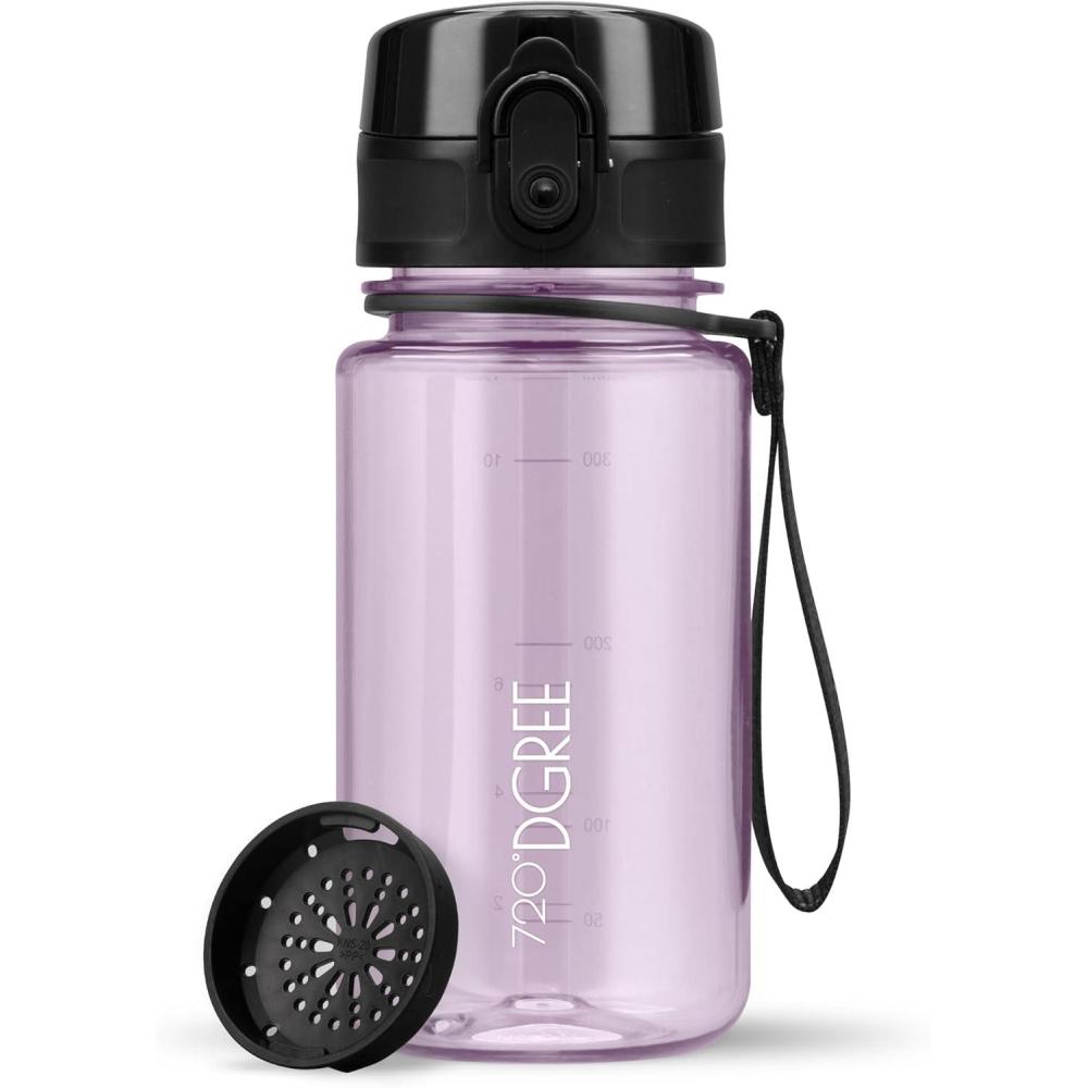 image:image720DGREE Gourde Bouteille dEau uberBottle TamisFruits 350ml 500ml 650ml 1l 15l 2l Sans BPA tanche AntiFuite Rutilisable Lgre Idal pour cole Sport Fitness Gym Travail18 Lilac Violet Crystalclear