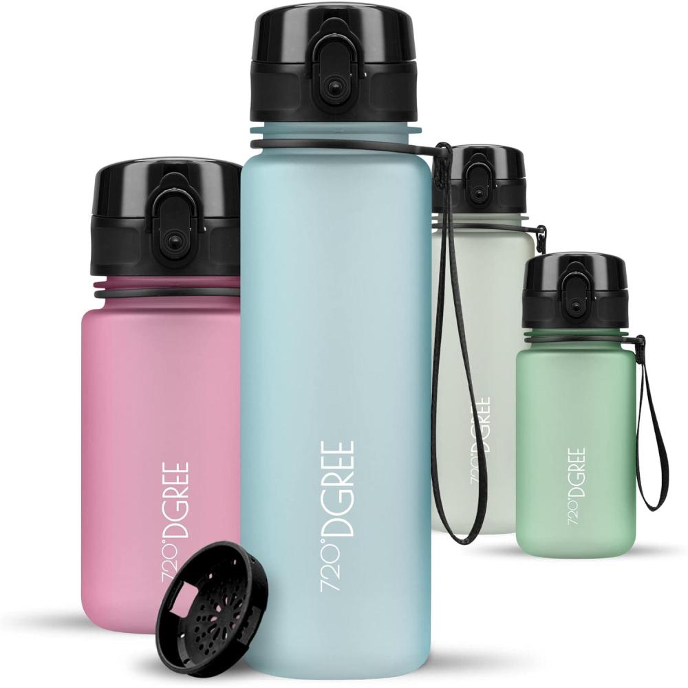 image:image720DGREE Gourde Bouteille dEau uberBottle TamisFruits 350ml 500ml 650ml 1l 15l 2l Sans BPA tanche AntiFuite Rutilisable Lgre Idal pour cole Sport Fitness Gym Travail12 Ice Blue Bleu Softtouch