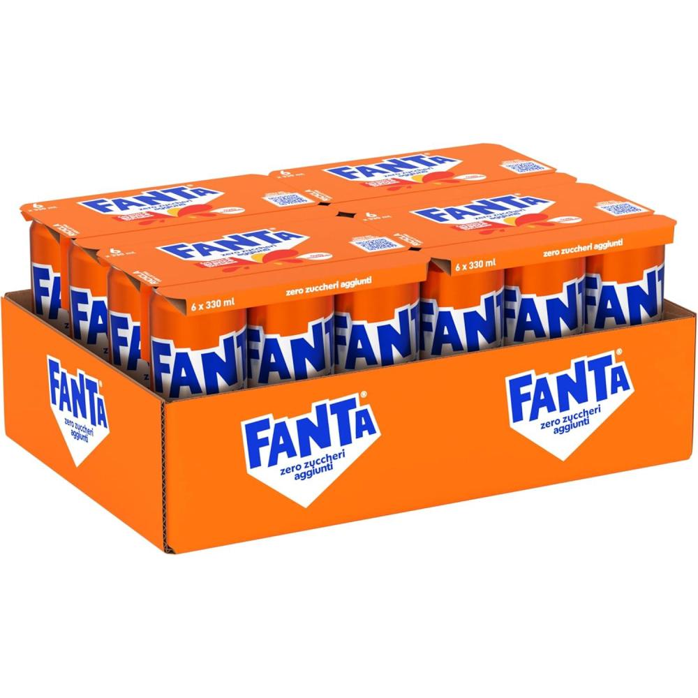 image:imageFanta Zero Sucres Got orange avec jus dorange italienne sans sucre ajout et conservateur 100 recyclable got rafrachissant 24 botes de 330 ml