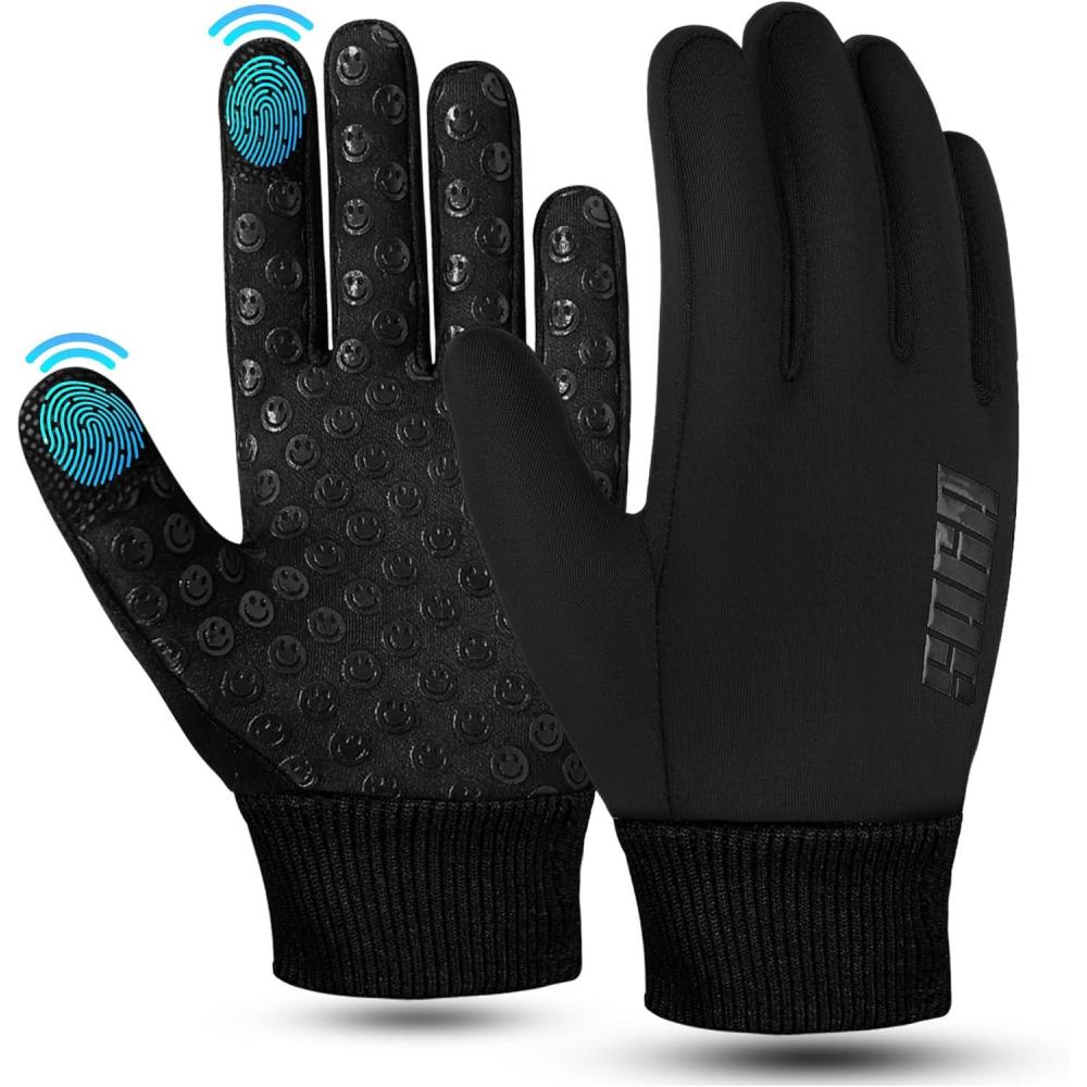 image:imageGant quitation Enfant  Gants Enfant Hiver 8 Ans ampamp Gant de Neige Enfant  Gants Ski Enfant 5 Ans Rsistants  lEau Tactiles ampamp Antidrapants  Chauds et Lavables en MachineNoir