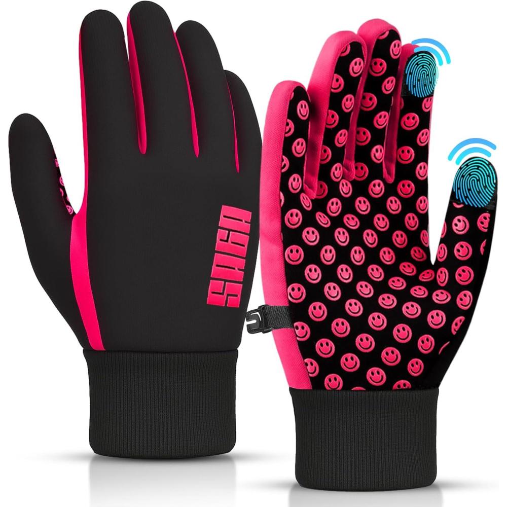 image:imageGant quitation Enfant  Gants Enfant Hiver 8 Ans ampamp Gant de Neige Enfant  Gants Ski Enfant 5 Ans Rsistants  lEau Tactiles ampamp Antidrapants  Chauds et Lavables en Machinerose