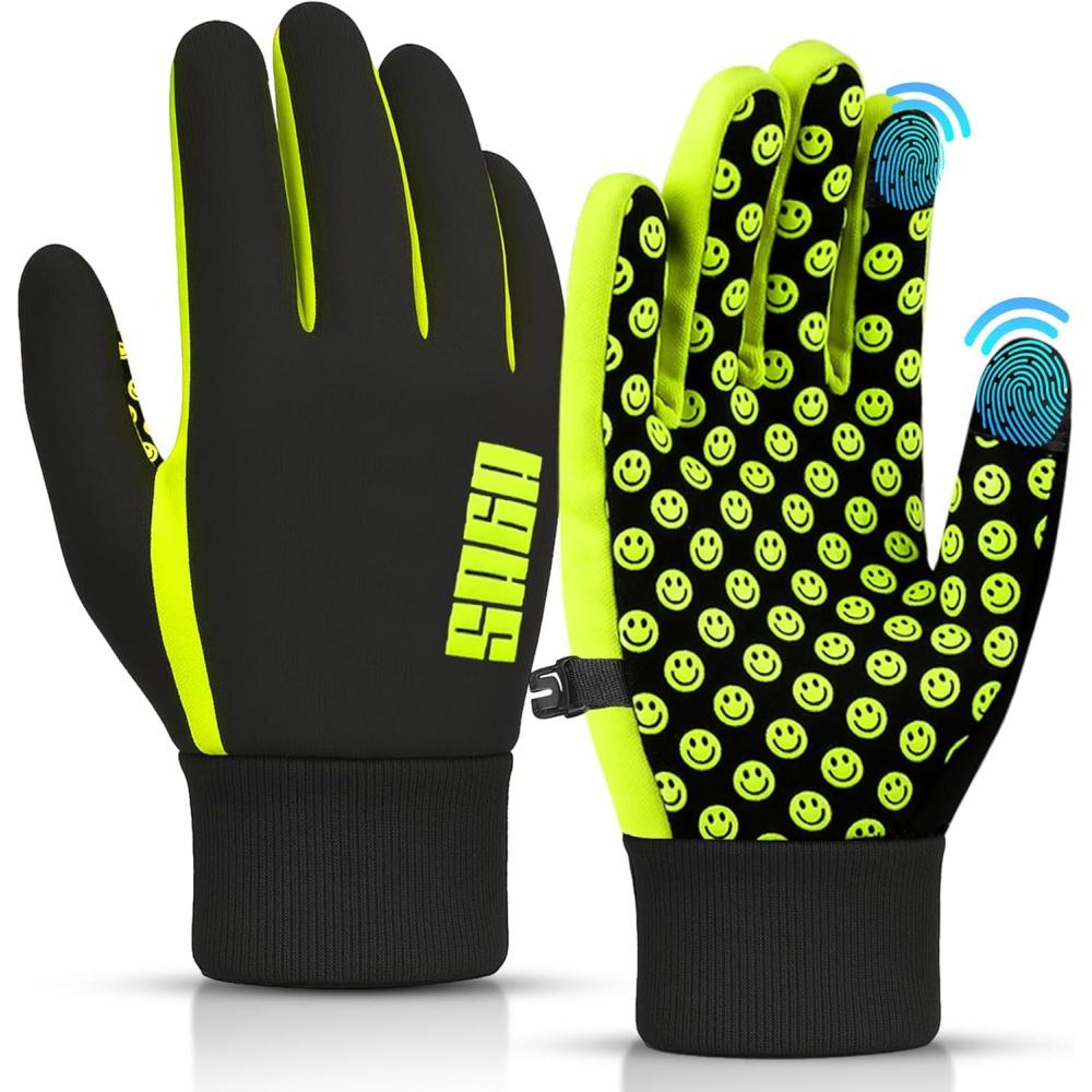 image:imageGant quitation Enfant  Gants Enfant Hiver 8 Ans ampamp Gant de Neige Enfant  Gants Ski Enfant 5 Ans Rsistants  lEau Tactiles ampamp Antidrapants  Chauds et Lavables en Machineverte