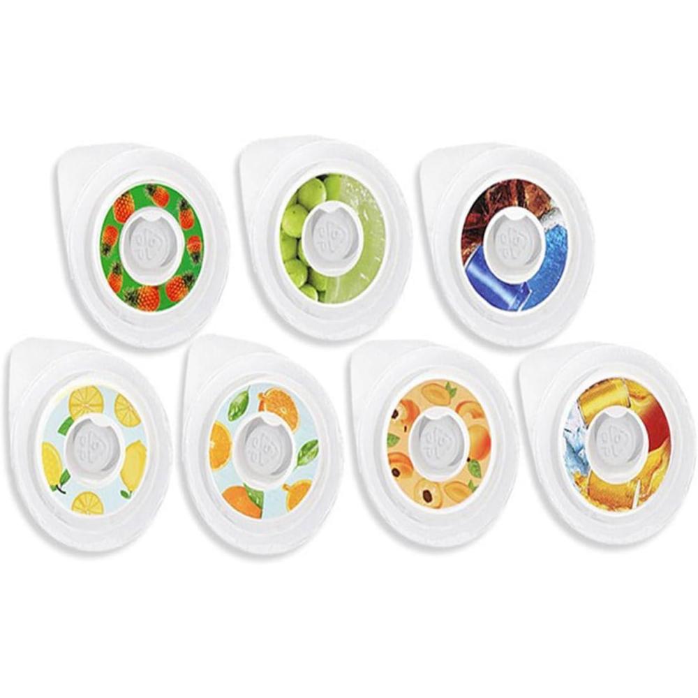image:imageGourde Sport avec Lot de 7 capsules aromatiques pour bouteille deau Pods parfums pour eau aromatique 0 sucre Sans BPA bouteille deau tanche pour gymcourse piedCamping et randonn 14pod7pod