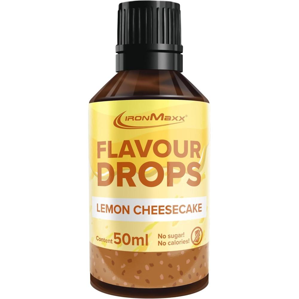 image:imageIronMaxx Flavour Drops Vanille 50ml Arme alimentaire liquide zro sucre ampamp zro calorie Armes vgtaliens pour sucrer aliments yaourt caf ampamp dessertsCheesecake au citron