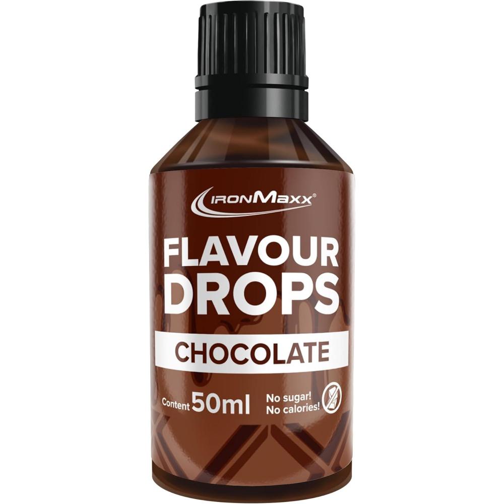 image:imageIronMaxx Flavour Drops Vanille 50ml Arme alimentaire liquide zro sucre ampamp zro calorie Armes vgtaliens pour sucrer aliments yaourt caf ampamp dessertsChocolat