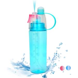 Bouteille d&rsquo;eau Sportive Bouteille de Boisson protable avec poignée de Paille Refroidissement en Plastique Brume Fuite pour l&rsquo;escalade Cyclisme 600 ML ..