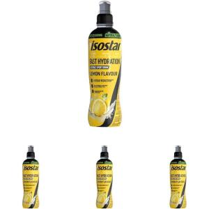 Isostar Fast Hydratation – Saveur Citron – Boisson Isotonique pour sportifs – Apport de Glucides et d&rsquo;Electrolytes – Arôme Naturel – Sans Colorant – 500 ml (Lot de 4)(Pack of 4)