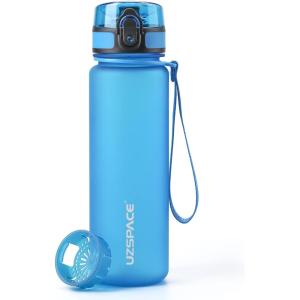 UZSPACE Gourde Sport – 500ml/800ml/1l/1,5l- sans BPA Tritan lastique, Gourde Enfant anti fuite Reutilisable, Bouteille d&rsquo;eau sport pour École, velo,Voyage, Adulte(Bleu)