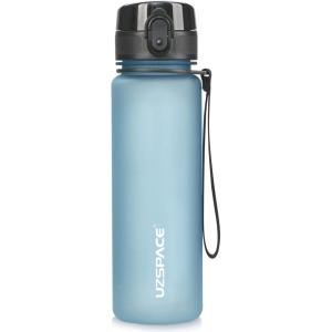 UZSPACE Gourde Sport – 500ml/800ml/1l/1,5l- sans BPA Tritan lastique, Gourde Enfant anti fuite Reutilisable, Bouteille d&rsquo;eau sport pour École, velo,Voyage, Adulte(Bleu Glacier)