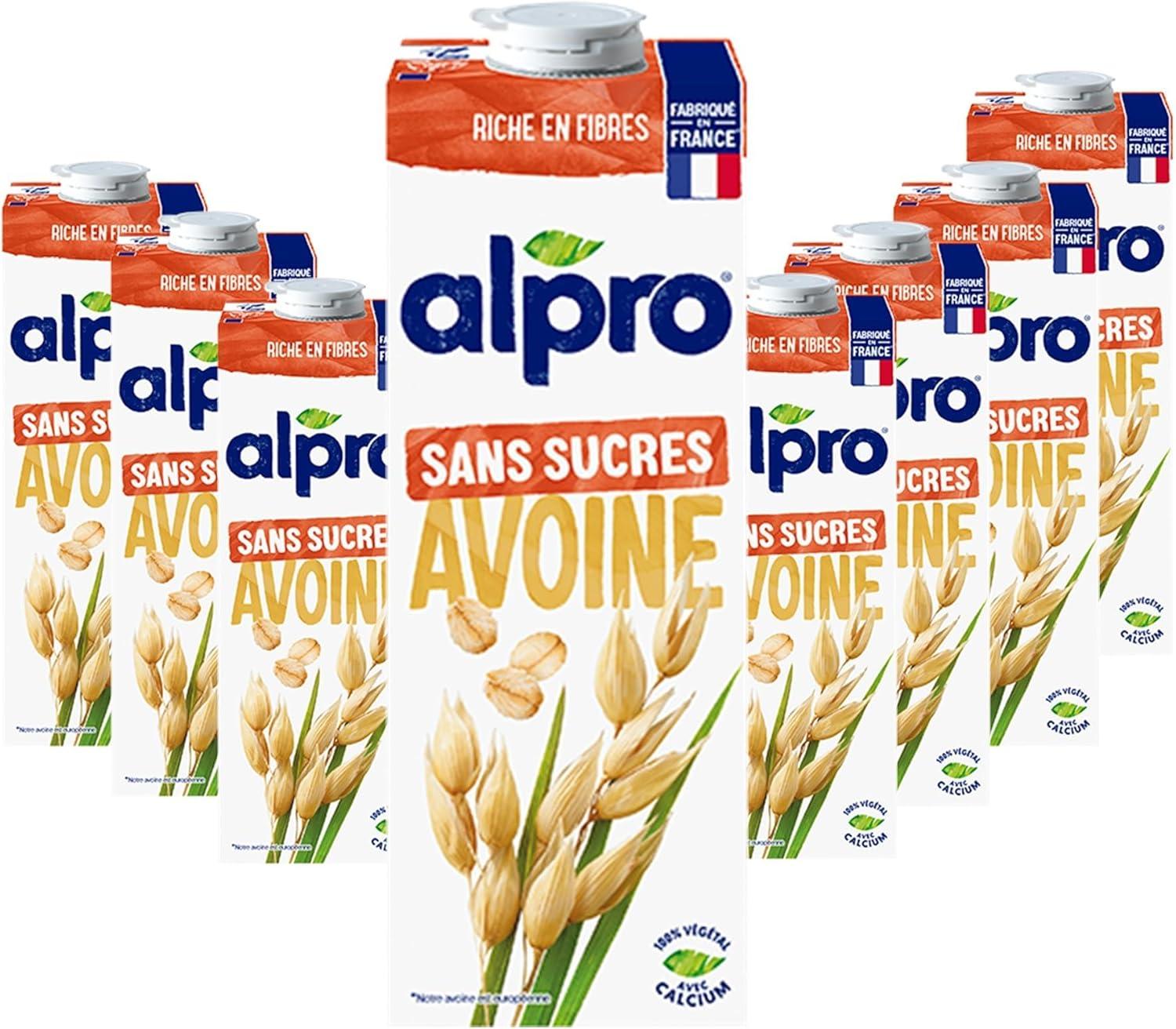 image:imageAlpro Boisson Vgtale Avoine Sans Sucres 1L Lot de 8x1L