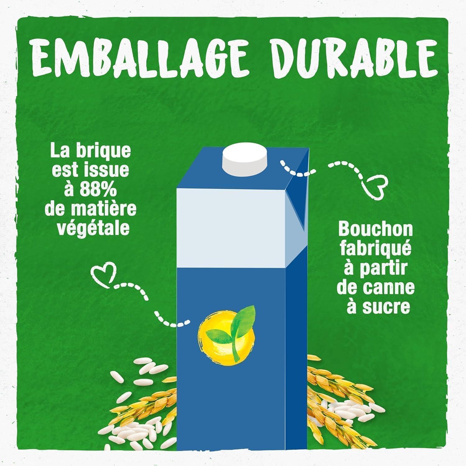 image:imageBJORG Boisson Riz Sans Sucres Boisson Vgtale Bio Pauvre en Acides Gras Saturs Boire et Cuisiner PetitDjeuner Et Goter 1 LSans Sucre 1 L