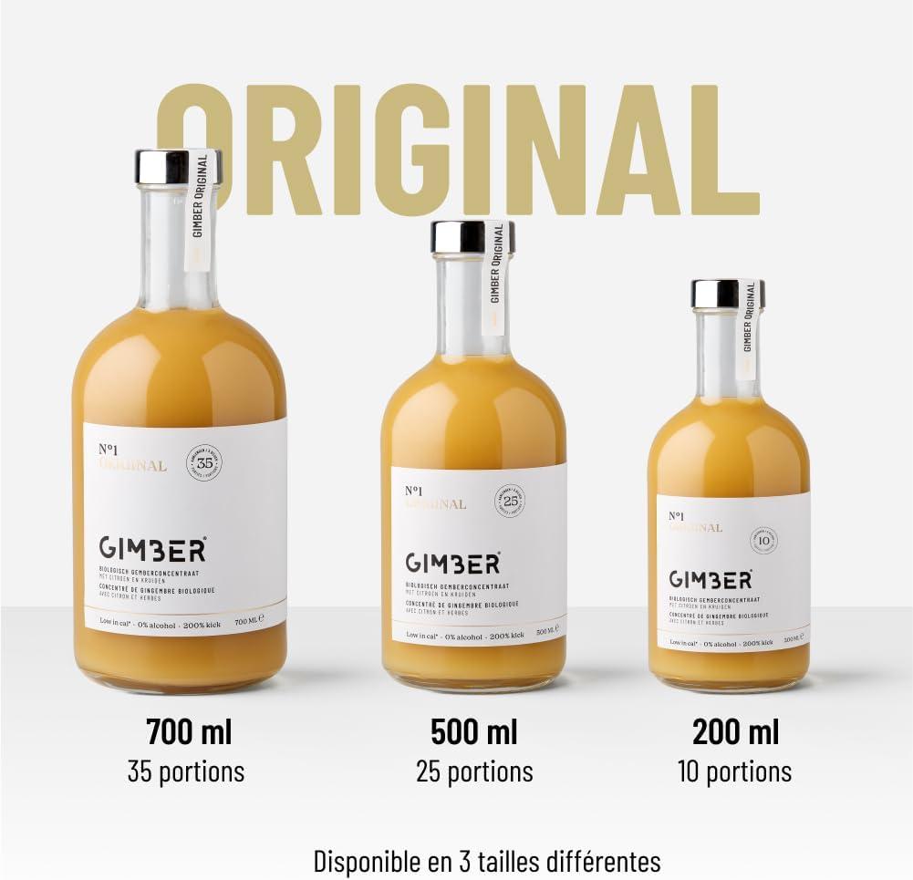 image:imageGIMBER N1 700 ml Original Concentr de gingembre biologique base de gingembre citron et pices Sans alcool 100 biologique Pour cocktail ou boire pur