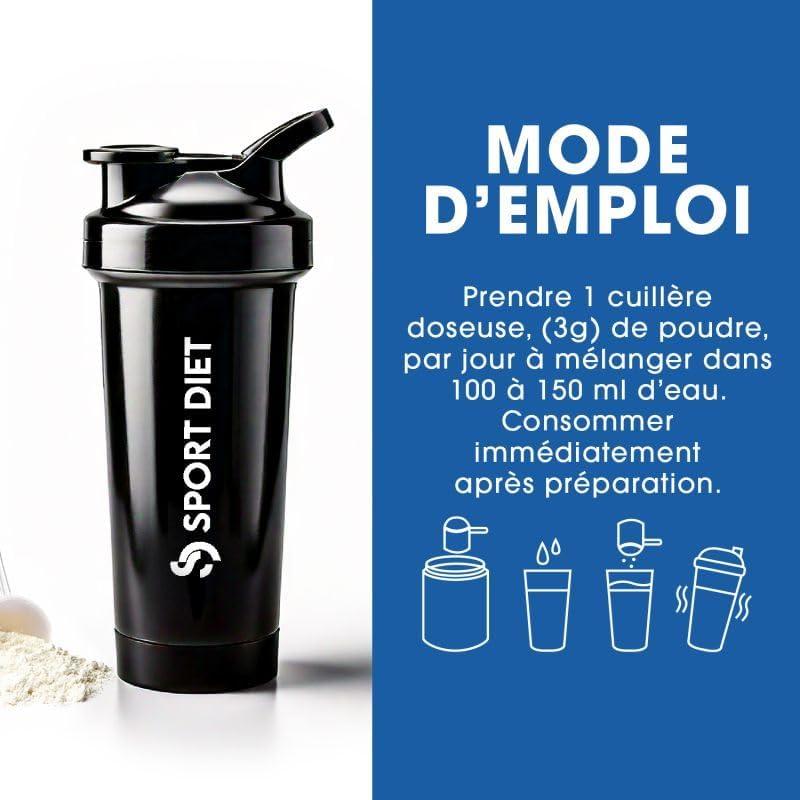 image:imageMAGNSIUM EN POUDRE Citrate ampamp Bisglycinate Vitamine B6 Rduction de la Fatigue Stress ampamp Crampes Fonction Musculaire ampamp Nerveuse Saveur Myrtille 90g SportDiet
