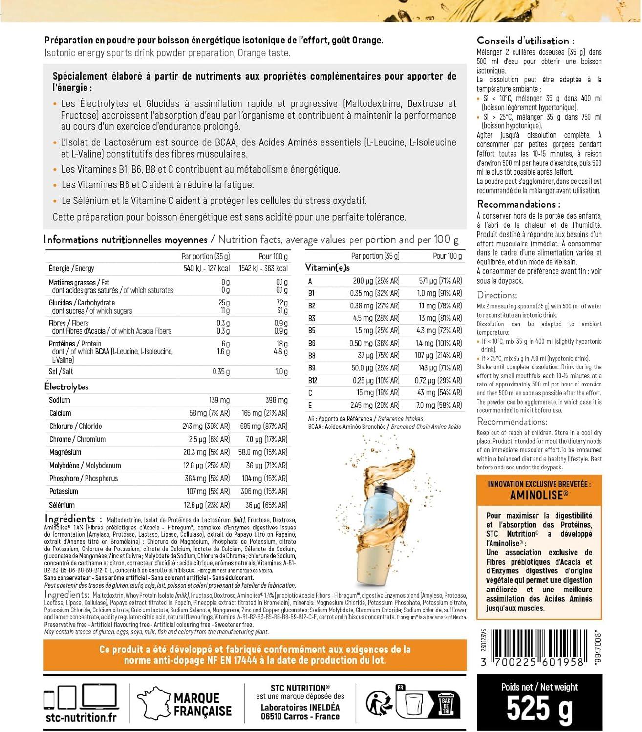image:imageSTC NUTRITION VO2 Max Prparation pour boisson nergtique isotonique spcial efforts intenses 15 doses 525 g Fruits RougesOrange