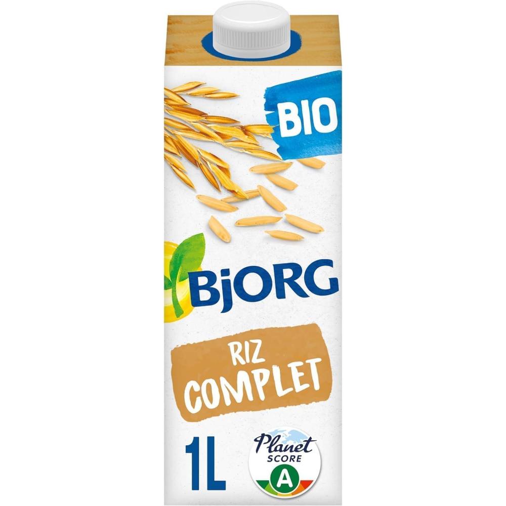 image:imageBJORG Boisson Riz Sans Sucres Boisson Vgtale Bio Pauvre en Acides Gras Saturs Boire et Cuisiner PetitDjeuner Et Goter 1 LComplet 1L
