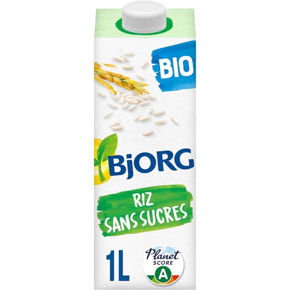 image:imageBJORG Boisson Riz Sans Sucres Boisson Vgtale Bio Pauvre en Acides Gras Saturs Boire et Cuisiner PetitDjeuner Et Goter 1 LSans Sucre 1 L