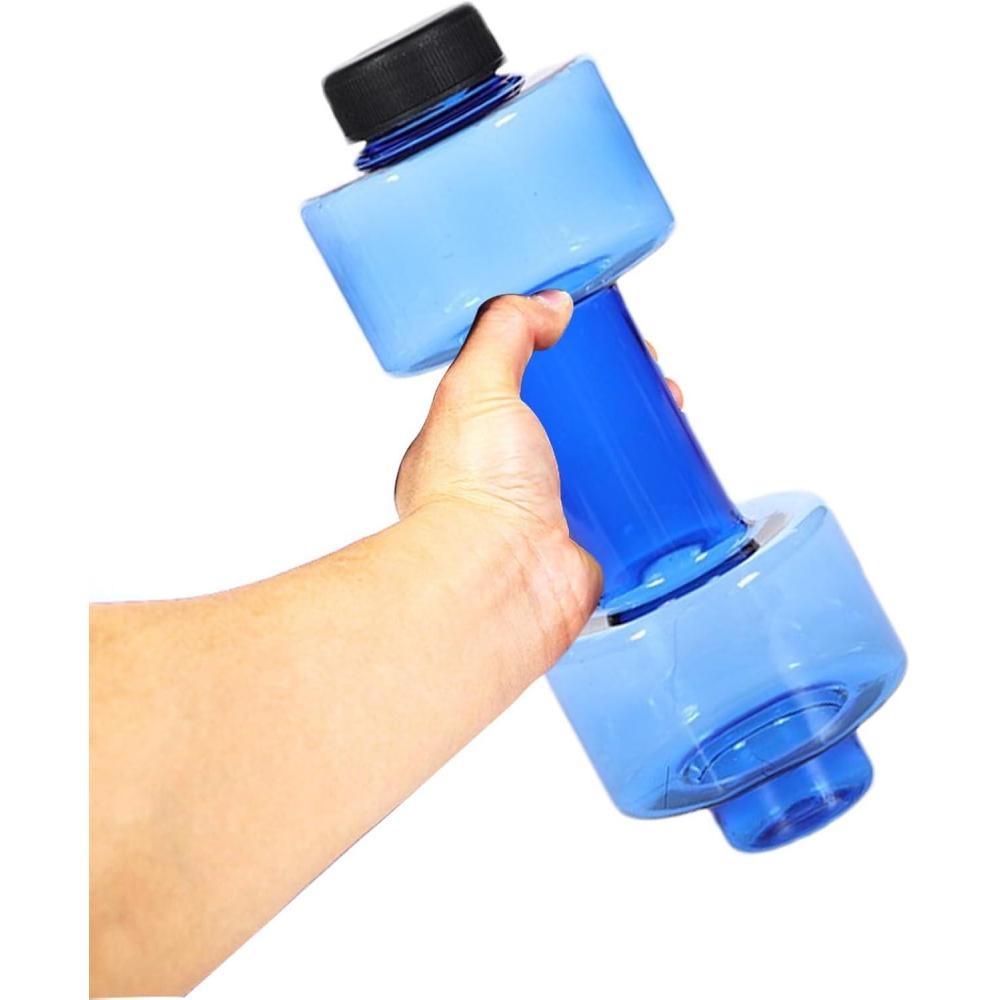 image:imageGenerisch Bouteille deau de sport gourde avec haltre carafe  eau de fitness gobelet dentranement de fitness avec grande capacit pour le sport le fitness lentranement la gym lesBleu