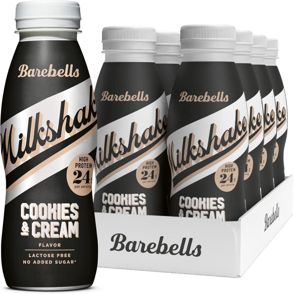 image:imageMilkshake protin Barebells Cookies amp Cream 8 x 330 ml 24 g de protines Sans sucre ajout Sans lactose Boisson onctueuse au dlicieux got cookies amp creamBiscuit et crme