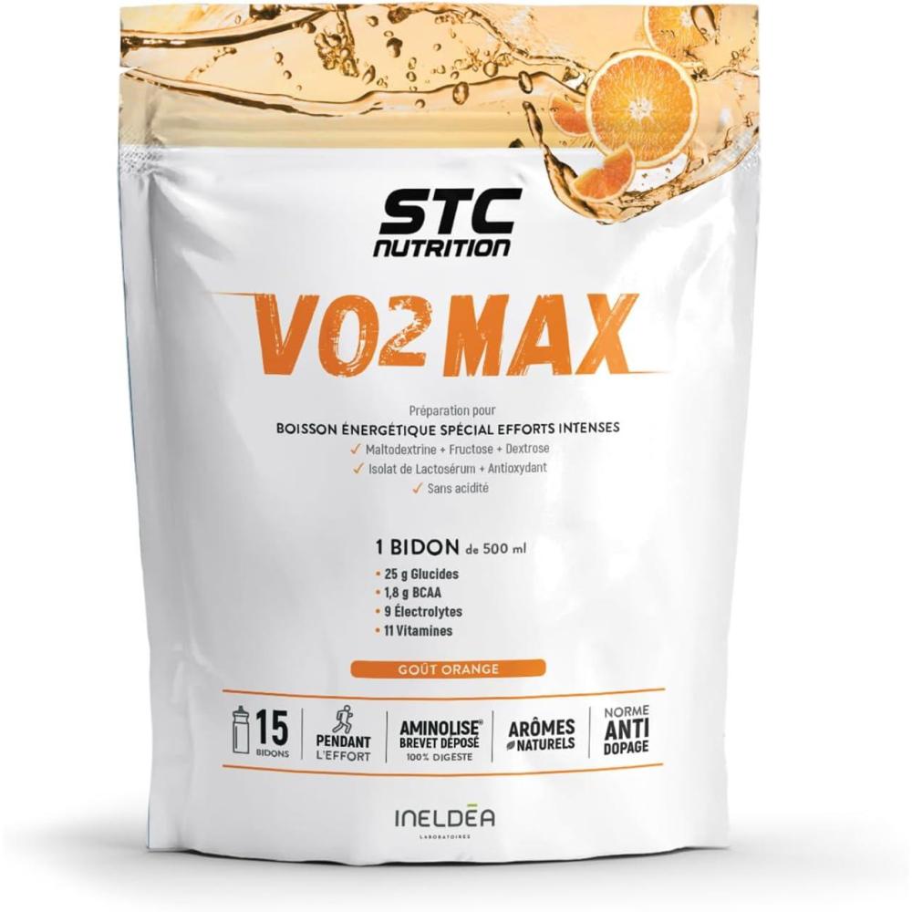 image:imageSTC NUTRITION VO2 Max Prparation pour boisson nergtique isotonique spcial efforts intenses 15 doses 525 g Fruits RougesOrange