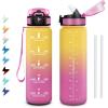 32oz-1000ml | Paille | Jaune + Rose