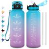 50oz-1500ml | Paille | Bleu + Lilas