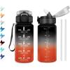 17oz-500ml | Paille | Noir + Rouge