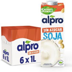 Alpro – Boisson végétale – Soja sans sucres – 1L – Lot de 8x1L